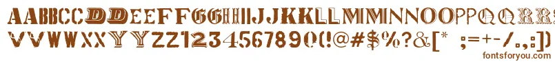 Шрифт Worldtour – коричневые шрифты на белом фоне