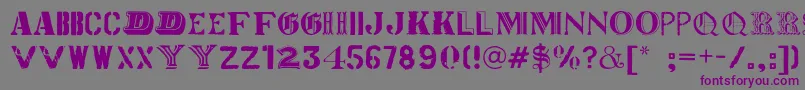 Шрифт Worldtour – фиолетовые шрифты на сером фоне