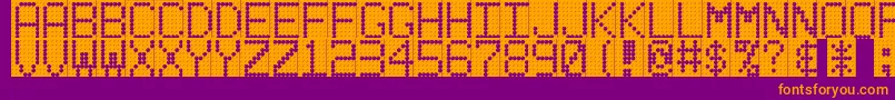 Ledboard Font – Orange Fonts on Purple Background