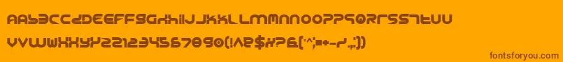 YukonTechBold Font – Brown Fonts on Orange Background