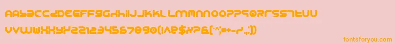 YukonTechBold Font – Orange Fonts on Pink Background