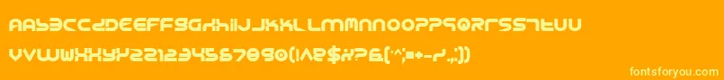 YukonTechBold Font – Yellow Fonts on Orange Background