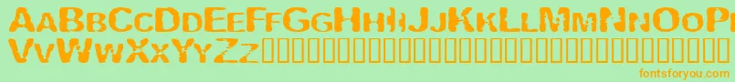 Vipertui Font – Orange Fonts on Green Background