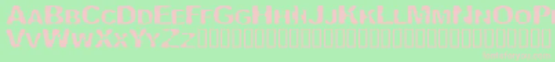 フォントVipertui – 緑の背景にピンクのフォント