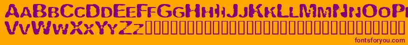 Vipertui-fontti – violetit fontit oranssilla taustalla