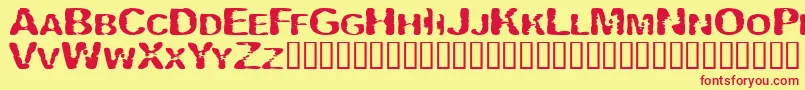 Vipertui-fontti – punaiset fontit keltaisella taustalla