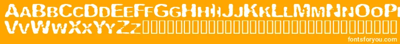 Vipertui-Schriftart – Weiße Schriften auf orangefarbenem Hintergrund