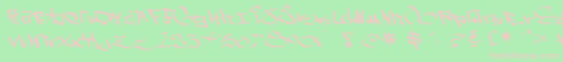 Czcionka WestSidePlain – różowe czcionki na zielonym tle
