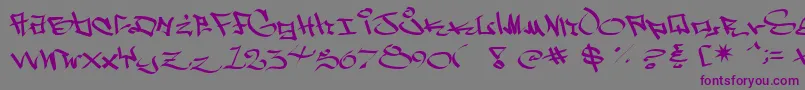 WestSidePlain-Schriftart – Violette Schriften auf grauem Hintergrund