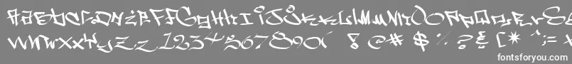 WestSidePlain-fontti – valkoiset fontit harmaalla taustalla