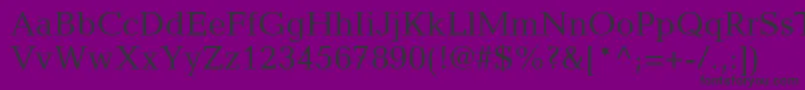 Czcionka MatiqueSsi – czarne czcionki na fioletowym tle