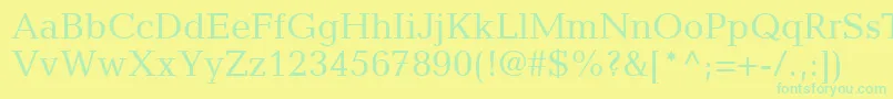 MatiqueSsi Font – Green Fonts on Yellow Background