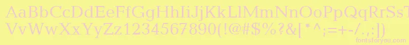 MatiqueSsi Font – Pink Fonts on Yellow Background