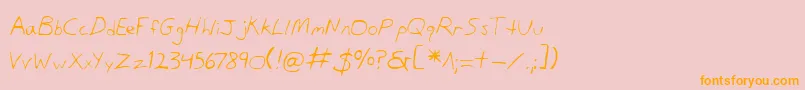 Danv2 Font – Orange Fonts on Pink Background