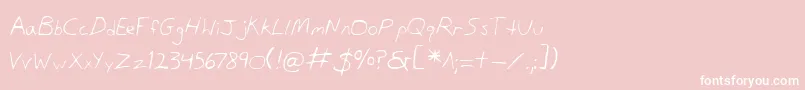 Danv2 Font – White Fonts on Pink Background