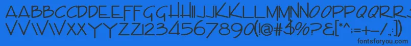 Envisor Font – Black Fonts on Blue Background