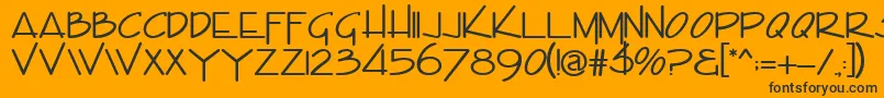 Envisor Font – Black Fonts on Orange Background