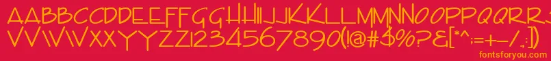 Envisor Font – Orange Fonts on Red Background