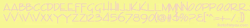 Envisor Font – Pink Fonts on Yellow Background