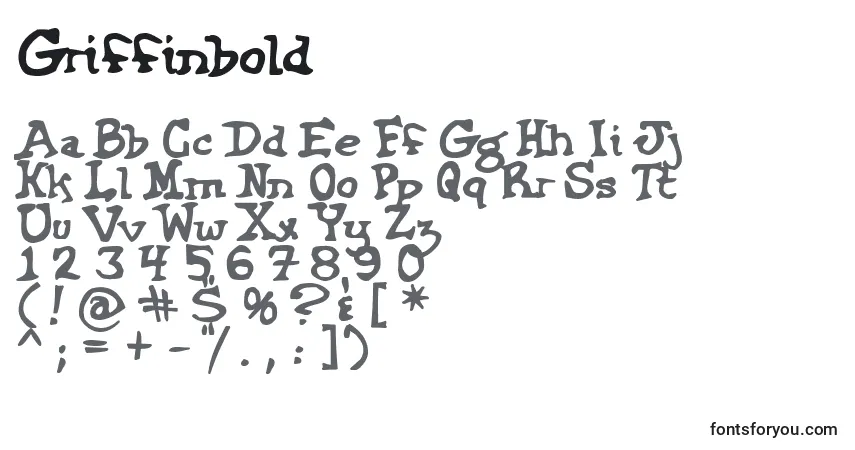Griffinboldフォント–アルファベット、数字、特殊文字