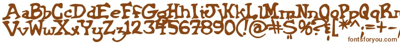 Griffinbold-fontti – ruskeat fontit valkoisella taustalla