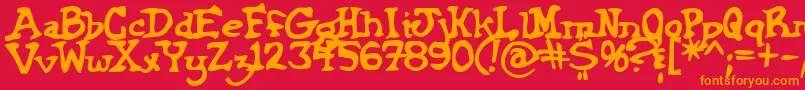 Griffinbold Font – Orange Fonts on Red Background