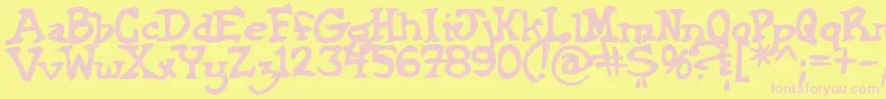 Шрифт Griffinbold – розовые шрифты на жёлтом фоне