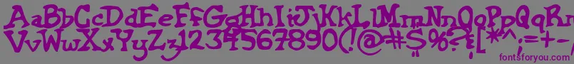 フォントGriffinbold – 紫色のフォント、灰色の背景