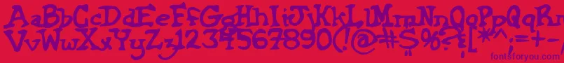 Griffinbold-Schriftart – Violette Schriften auf rotem Hintergrund