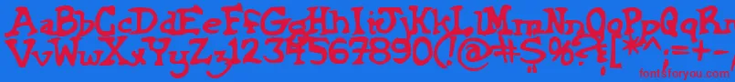 Griffinbold Font – Red Fonts on Blue Background