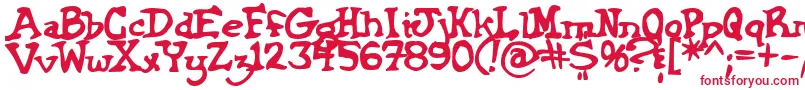 Griffinbold Font – Red Fonts on White Background