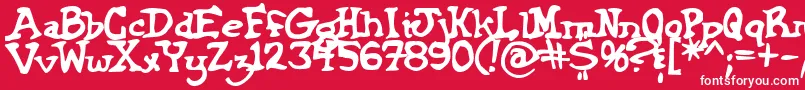 Griffinbold Font – White Fonts on Red Background