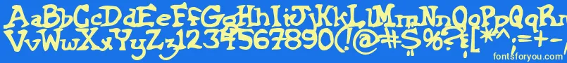 Griffinbold Font – Yellow Fonts on Blue Background