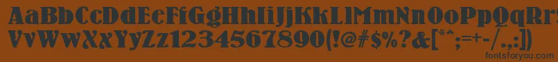 Woodennickelnf Font – Black Fonts on Brown Background