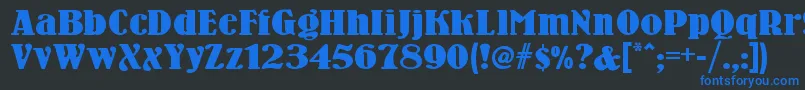 Woodennickelnf Font – Blue Fonts on Black Background