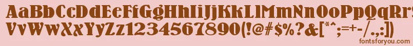 Woodennickelnf Font – Brown Fonts on Pink Background