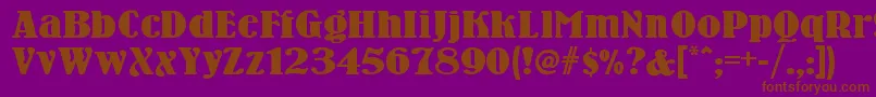 Woodennickelnf Font – Brown Fonts on Purple Background