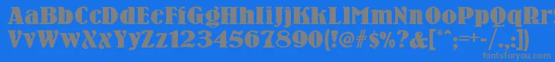 Woodennickelnf Font – Gray Fonts on Blue Background