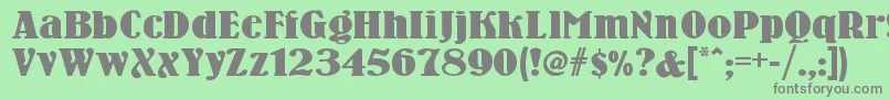 Woodennickelnf Font – Gray Fonts on Green Background