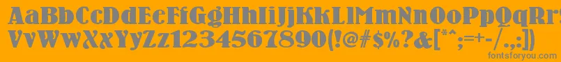 Woodennickelnf Font – Gray Fonts on Orange Background