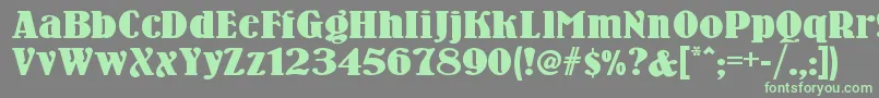 Woodennickelnf Font – Green Fonts on Gray Background