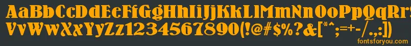 Woodennickelnf Font – Orange Fonts on Black Background