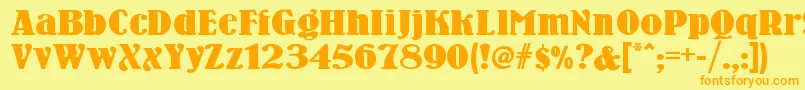 More about Woodennickelnf Font Woodennickelnf Font – Orange Fonts on Yellow Background