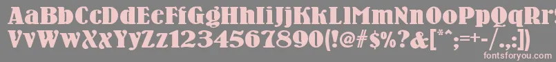 Woodennickelnf Font – Pink Fonts on Gray Background