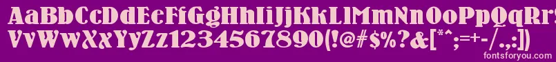 Woodennickelnf Font – Pink Fonts on Purple Background