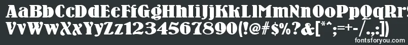 Woodennickelnf-fontti – valkoiset fontit mustalla taustalla
