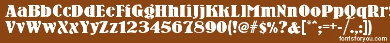 Woodennickelnf Font – White Fonts on Brown Background
