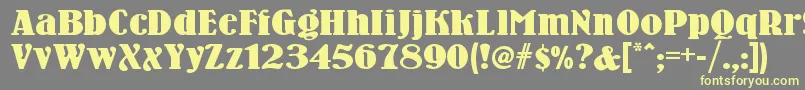 Woodennickelnf Font – Yellow Fonts on Gray Background