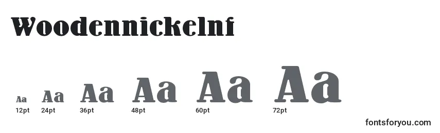 Размеры шрифта Woodennickelnf