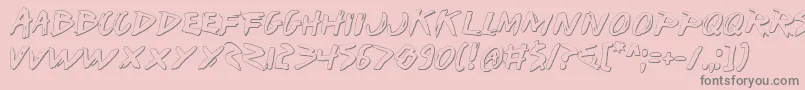 Iwants Font – Gray Fonts on Pink Background